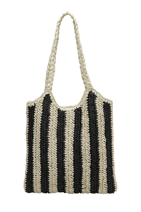 HASIR CIZGI OMZ 4FX Siyah Kadın Omuz Çantası