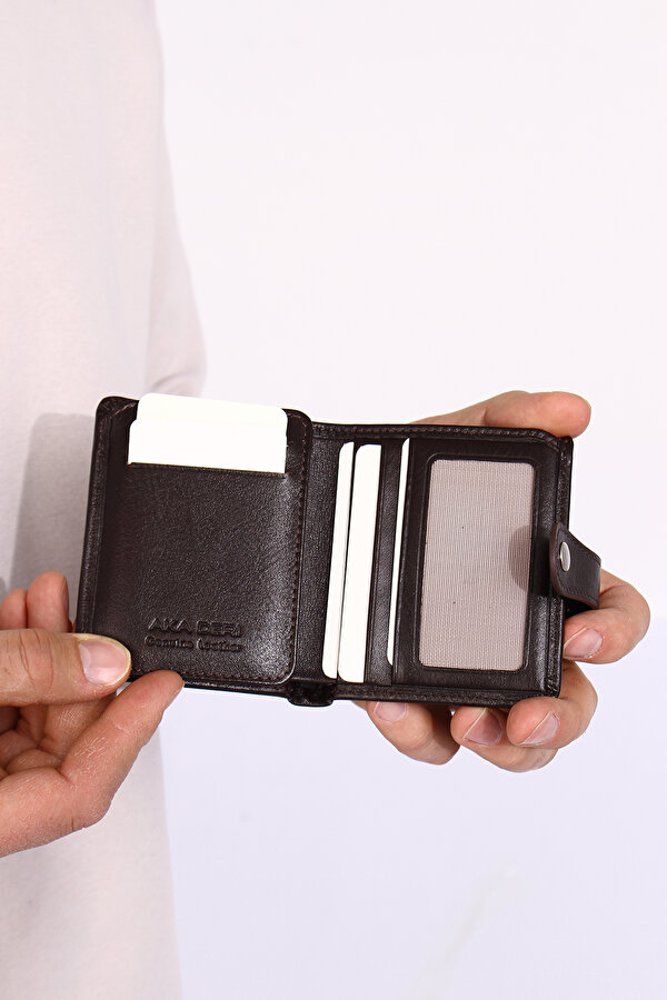 DERİ 560 %100 HAKİKİ DERİ ERKEK CÜZDAN KAHVERENGİ