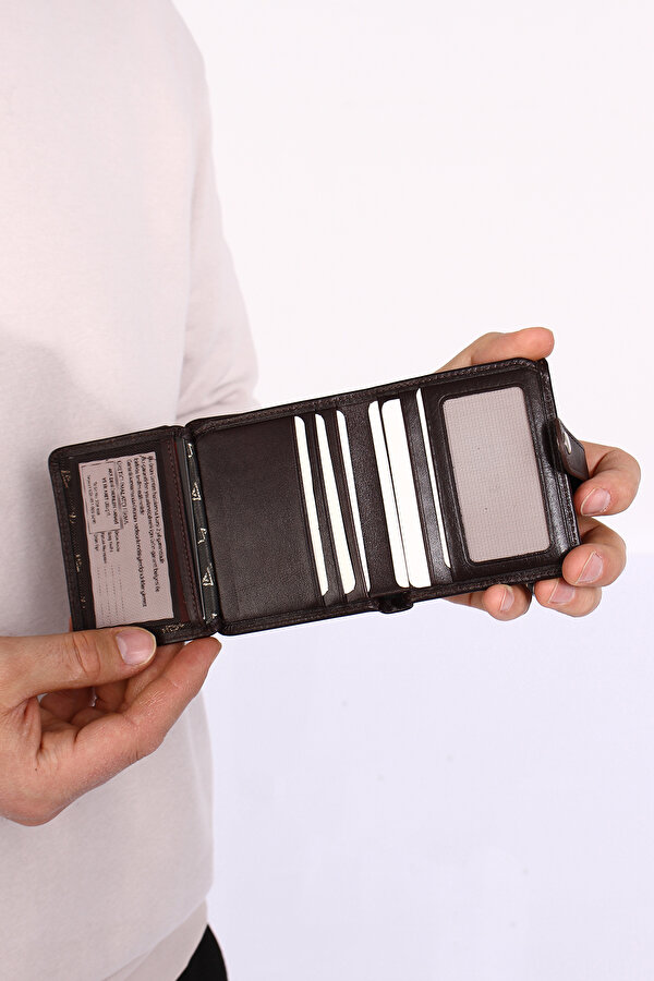 DERİ 560 %100 HAKİKİ DERİ ERKEK CÜZDAN KAHVERENGİ