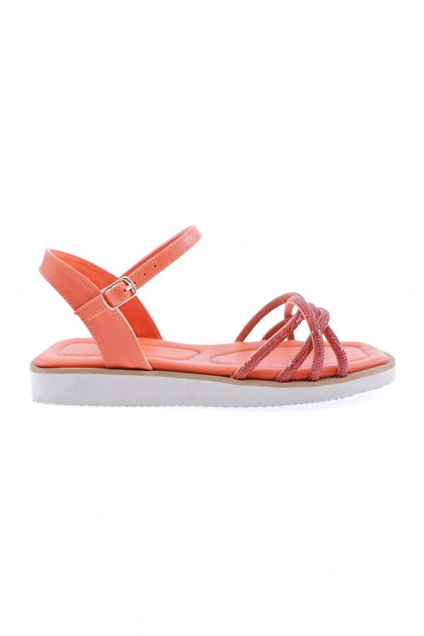 535-23Y Kadin Çapraz Silver Taşli Sandalet