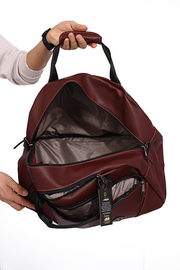 Gk59  klasik seyahat valizi spor hastane çantası el ve omuz annebebek çantası kabin boy hostes valiz BORDO