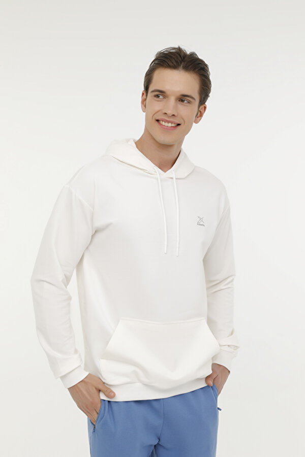 M-SN88 BASIC HOODIE 2PR ECRU Man 449