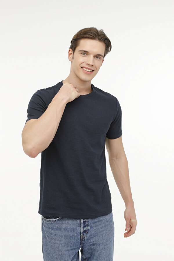 MB 11BS101 4FX Lacivert Erkek Kısa Kol T-Shirt