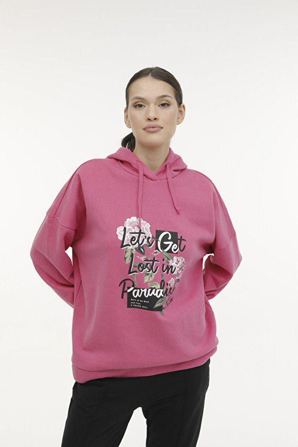 WL LAYLA 17GF83 3PR Koyu Pembe Kadın Sweatshirt