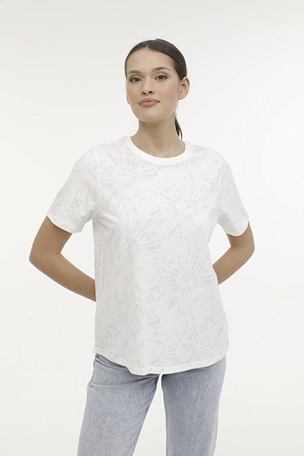 WB ALLOVER 11MDK206 4FX Mint Kadın Kısa Kol T-Shirt