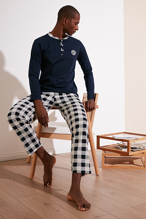 Erkek Pijama Takımı 60961003 LACİVERT