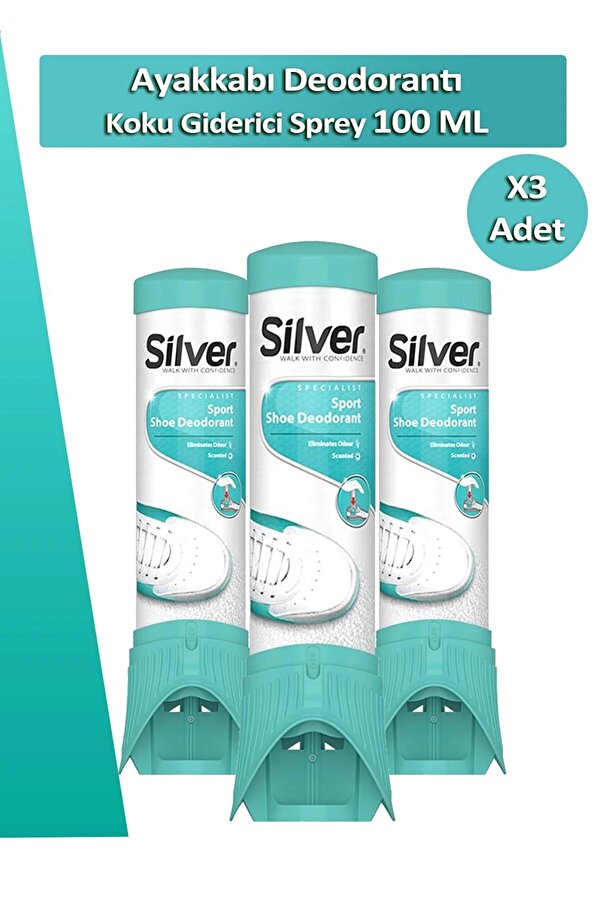 Ayakkabı Deodorantı Koku Giderici Önleyici Sprey 100 ml 3 Adet