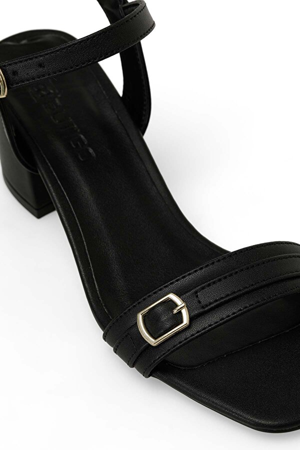 CHERRY 4FX Siyah Kadın Topuklu Sandalet