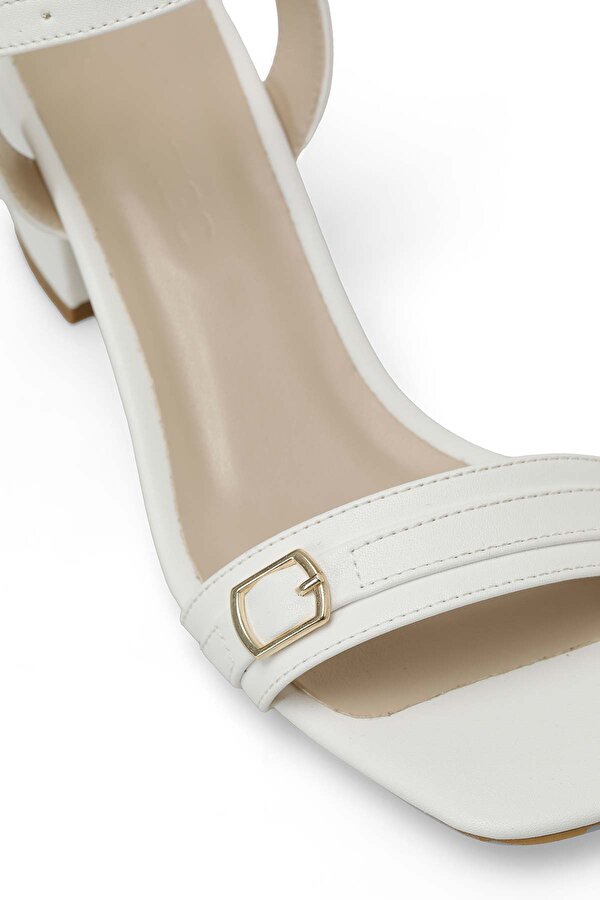 CHERRY 4FX Beyaz Kadın Topuklu Sandalet