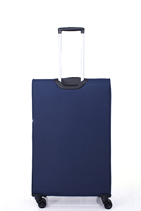 4200 3 LÜ SET Ultra Light Hafif Lüx Kumaş Tekerlekli Valiz LACİVERT