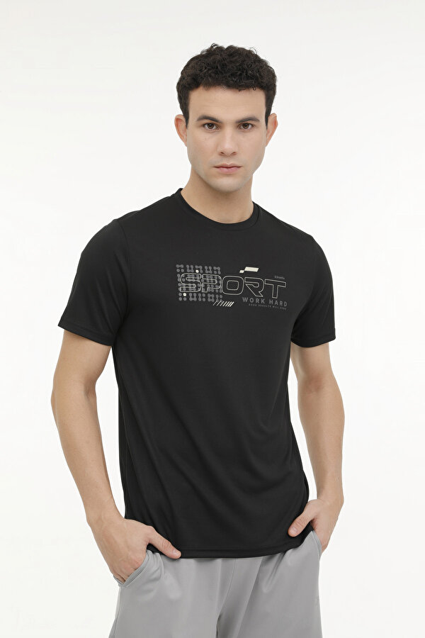 ML LIME 11PRF403 4PR Siyah Erkek Kısa Kol T-Shirt