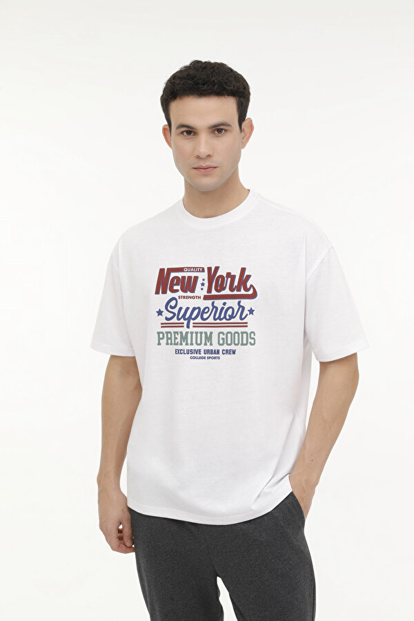 ML MIKE 11CTY107 4PR Ekru Erkek Kısa Kol T-Shirt