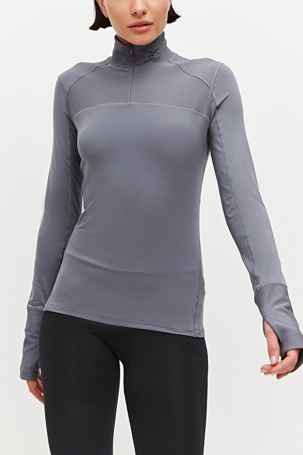 Reebok Thermowarn+ Graphene Long Серый 017 Женщина Джемпер