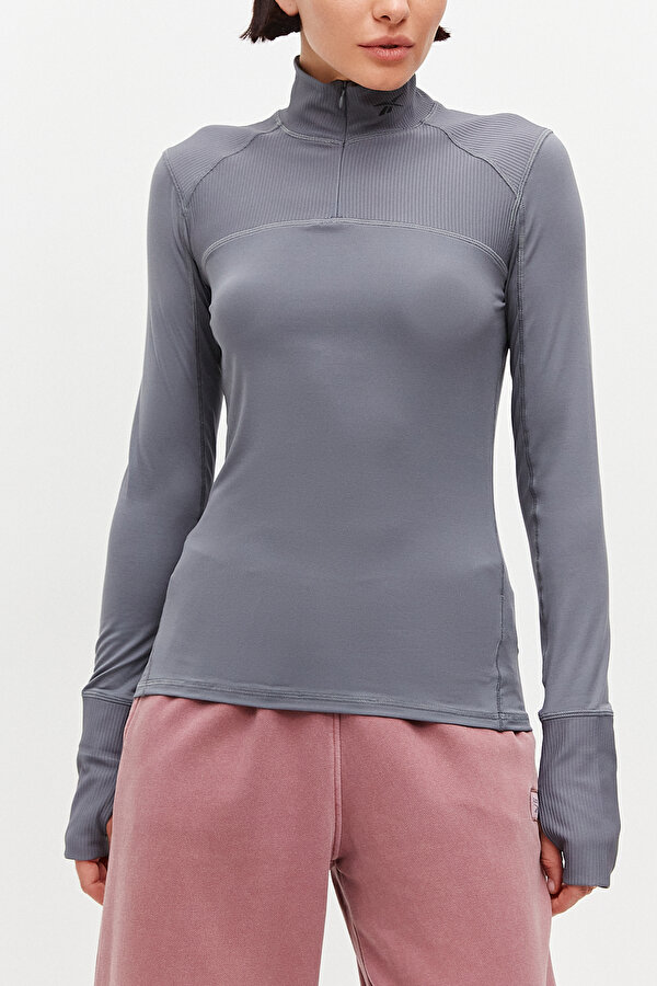 Reebok Thermowarn+ Graphene Long Серый 017 Женщина Джемпер