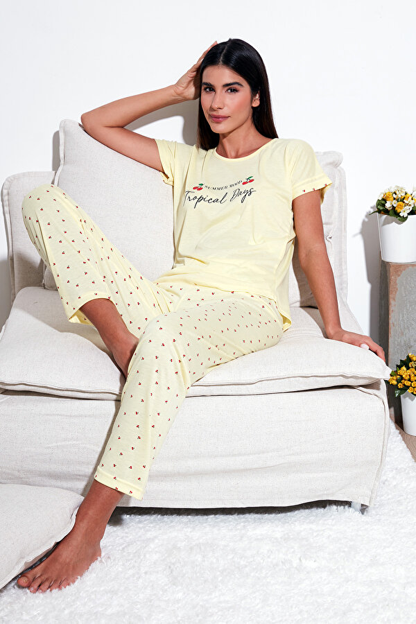 Bayan Pijama Takımı 6097310 SARI