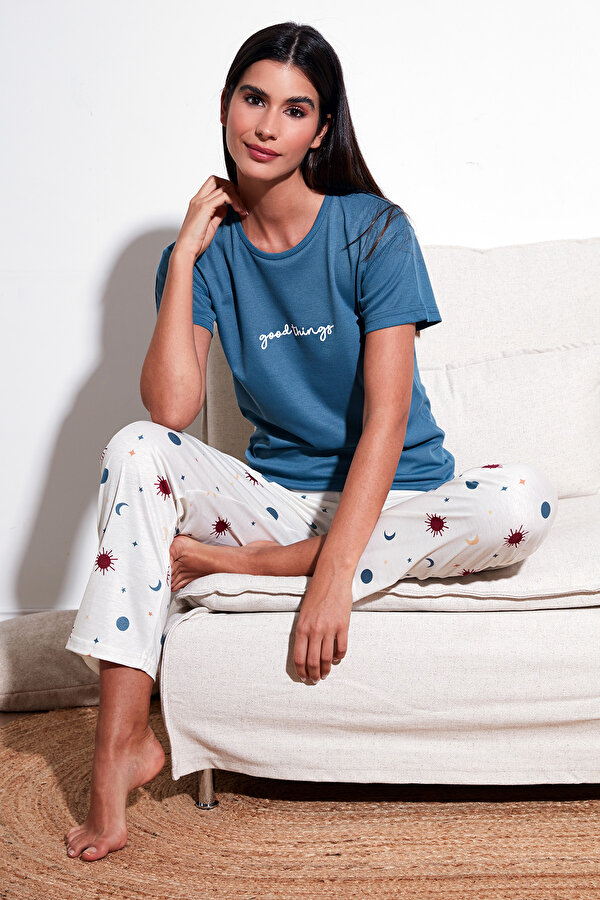 Bayan Pijama Takımı 65770105 PETROL