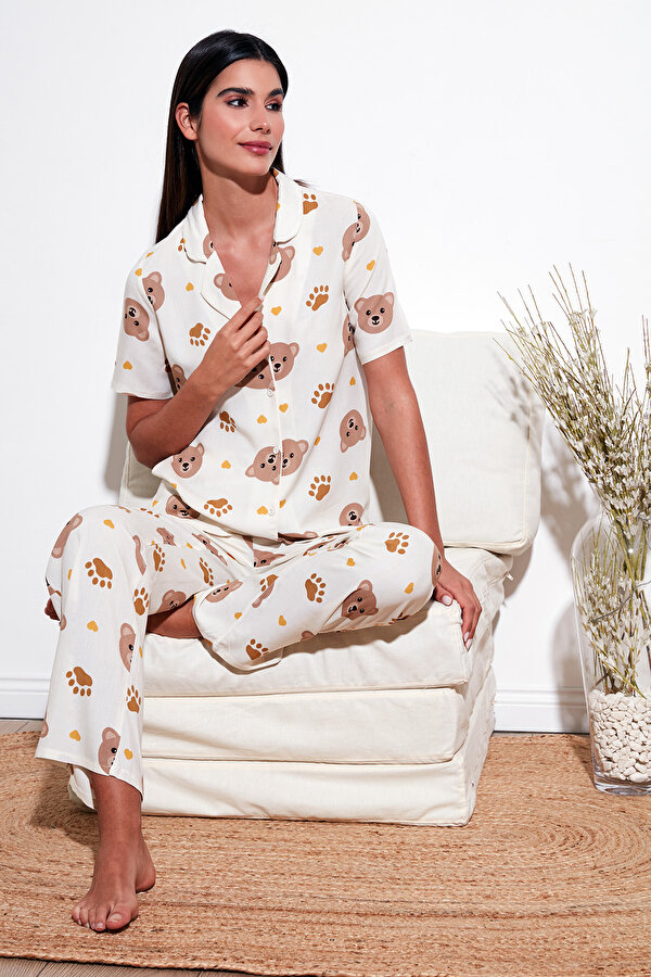 Bayan Pijama Takımı 6110290 BEJ