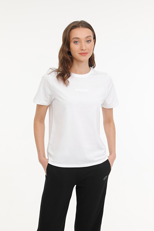 W-KEPY LONG T-SH 4 FX Beyaz Kadın Kısa Kol T-Shirt