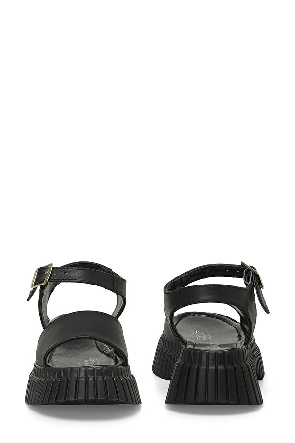 ELENA 4FX Siyah Kadın Kalın Taban Sandalet