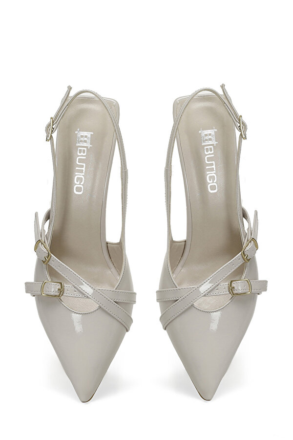 PARIS 4FX Bej Kadın Topuklu Ayakkabı