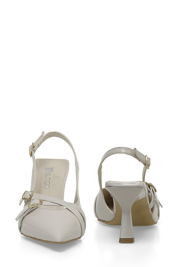 PARIS 4FX Bej Kadın Topuklu Ayakkabı