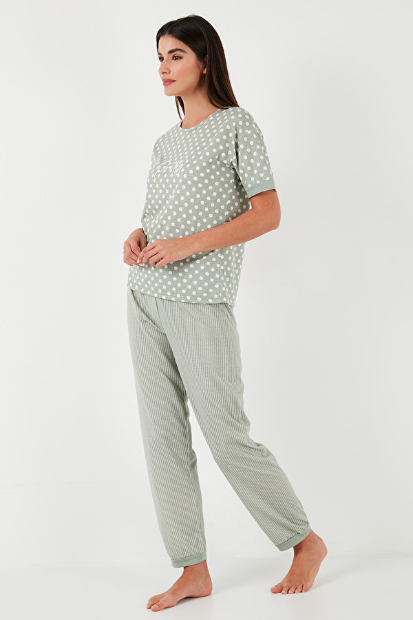 Bayan Pijama Takımı 65790130 ELMA YEŞİLİ