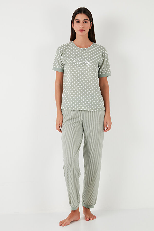 Bayan Pijama Takımı 65790130 ELMA YEŞİLİ