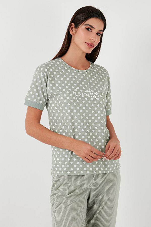 Bayan Pijama Takımı 65790130 ELMA YEŞİLİ