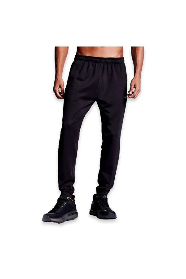 24B-1003 Koşu Eşofman Alt Siyah Unisex Eşofman Altı