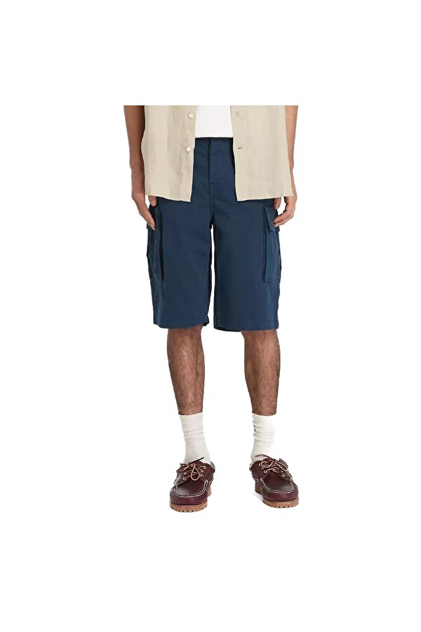 Tb0A5U1B Twill Cargo Lacivert Erkek Şort