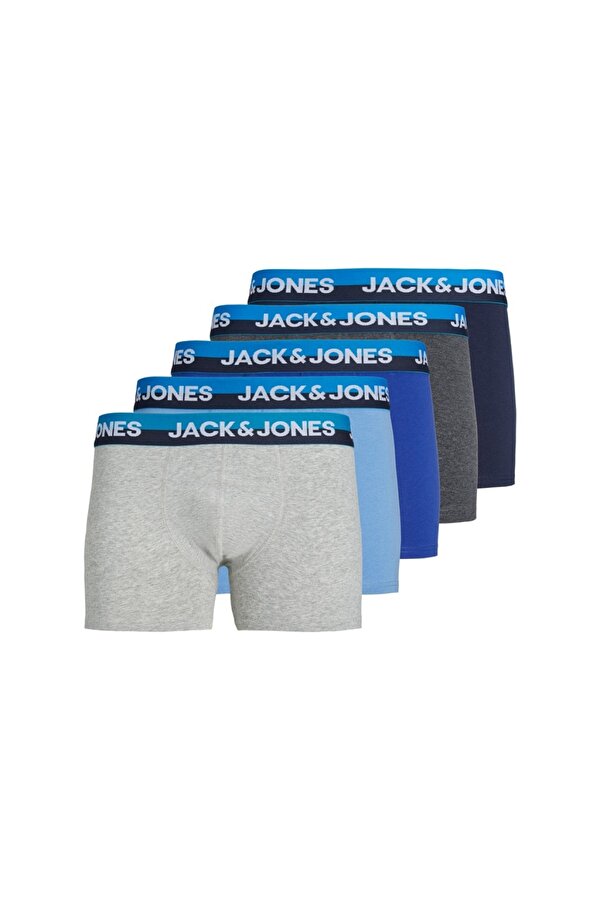 Jack&Jones Koyu Gri-Melanj Erkek 5 li Boxer Set 12248316