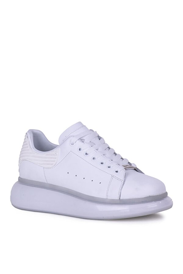 Hakiki Deri Erkek Sneaker Ayakkabı 10205 Beyaz