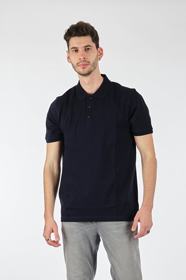 Polo Yaka Rahat Kesim Kısa Kollu Lacivert Erkek T-Shirt 60122212