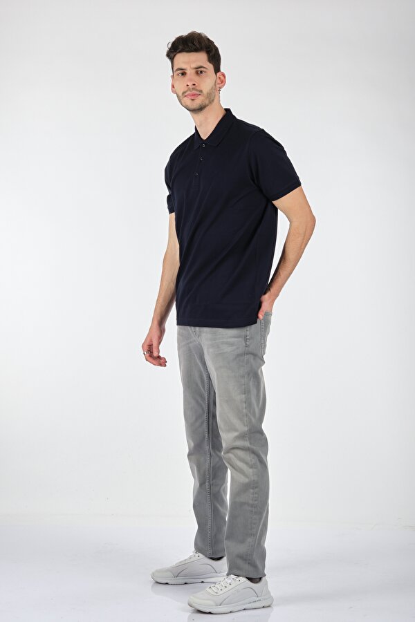 Polo Yaka Rahat Kesim Kısa Kollu Lacivert Erkek T-Shirt 60122212