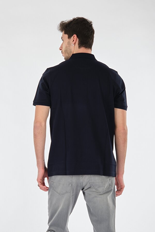 Polo Yaka Rahat Kesim Kısa Kollu Lacivert Erkek T-Shirt 60122212