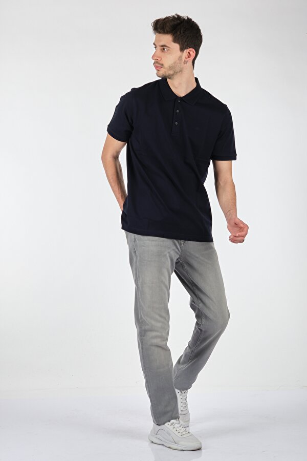 Polo Yaka Rahat Kesim Kısa Kollu Lacivert Erkek T-Shirt 60122212