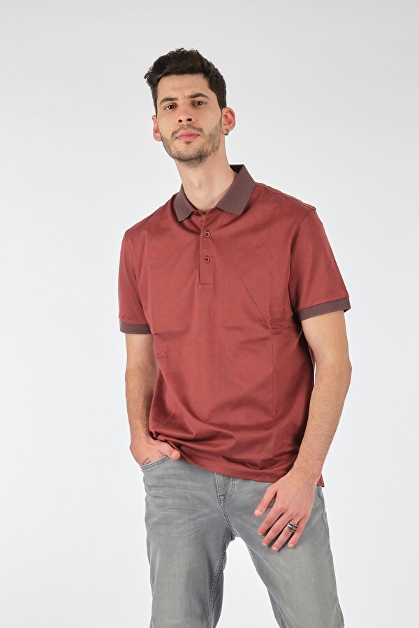 Polo Yaka Kısa Kollu Oranj Erkek T-Shirt MS7930