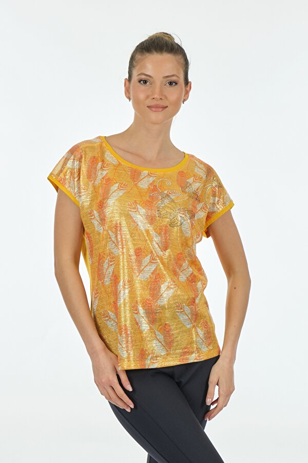 Sarı Kadın T-Shirt MY2150P10691