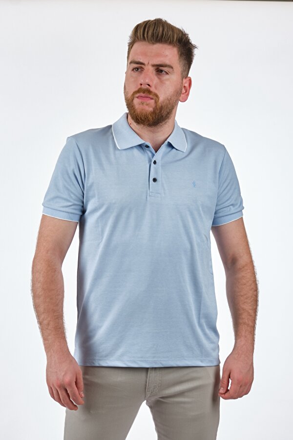 Polo Yaka Açık Mavi Erkek T-Shirt 252001
