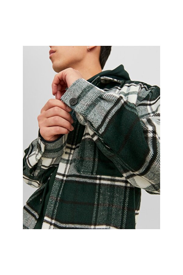 Jack&Jones Rahat Kesim Koyu Yeşil Erkek Gömlek 12239303