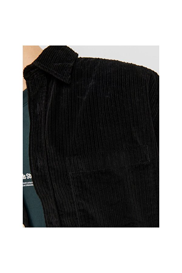Jack&Jones Oversize Siyah Erkek Gömlek 12239321