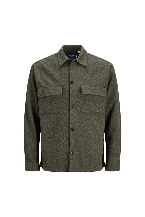 Jack&Jones Regular Fit Uzun Kollu Haki Erkek Gömlek 12239329