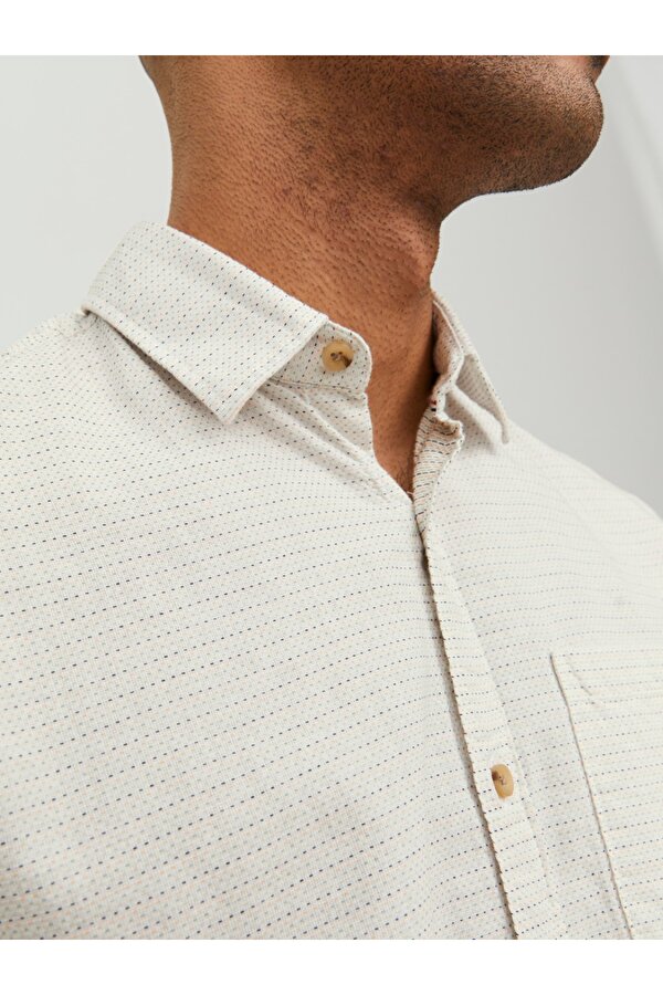 Jack&Jones Kısa Kollu Beyaz Erkek Gömlek 12235362