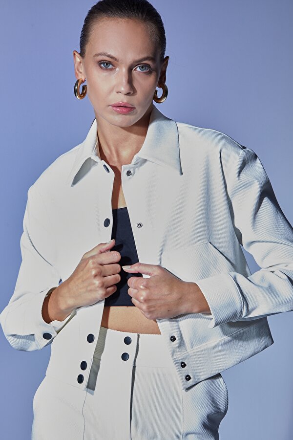 Ekru Kadın Ceket 23271617