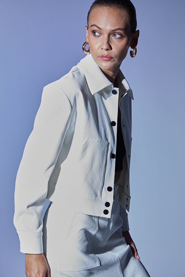 Ekru Kadın Ceket 23271617