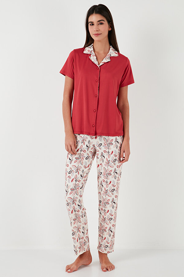 Bayan Pijama Takımı 65730101 KIRMIZI