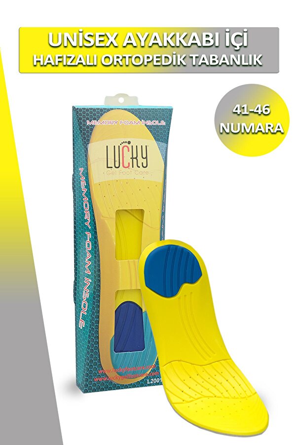 Lucky Hafızalı Ortopedik Tabanlık Kesilebilir Rahatlatıcı Ayakkabı Tabanlığı