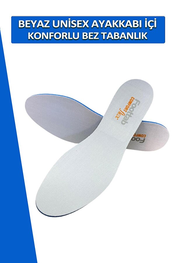 Foottab Yumuşak Bez Tabanlık Kadın Erkek Spor Ayakkabı Tabanlığı