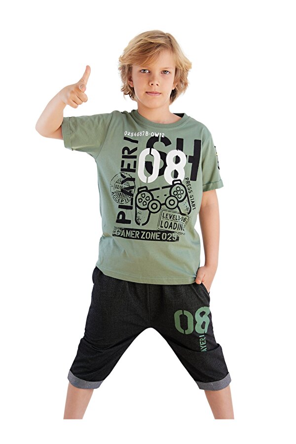 Player 8 Erkek Çocuk T-shirt Kapri Şort Takım