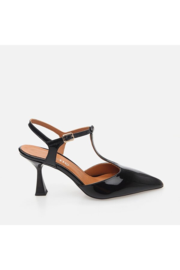 Hakiki Deri Siyah Kadın Stiletto